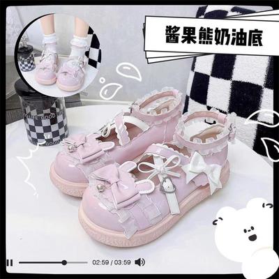 taobao agent Bear bears 2.0 cream bottom Portby College Original Lolita shoes