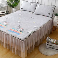 Summer băng lụa mat ghế rửa gấp dưới váy giường 1,5m ba mảnh Tencel ghế máy lạnh 1.8m Ruanxi - Thảm mùa hè chieu tre