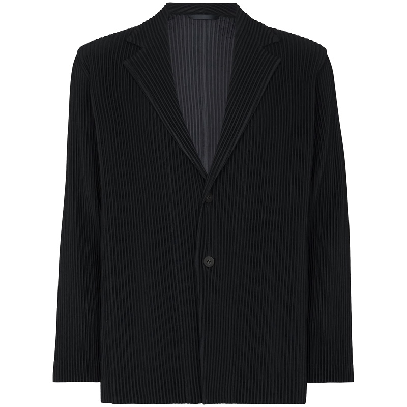 BlackIssey Miyake fold jacket suit Crimping Pendant system leisure time man 's suit Button loose coat JD201 Hu Ge Same