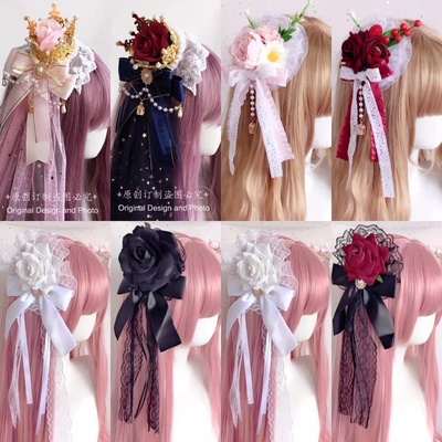 taobao agent Black Rose Tataya hair clip Gothic