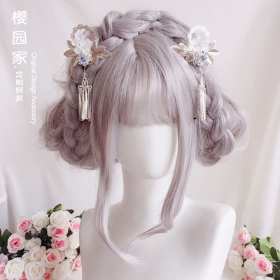 taobao agent Silver classic hair accessory with tassels, Lolita style, Chinese style