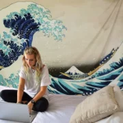 Nghệ thuật in treo sóng vải bọc ở Nhật Bản và Nhật Bản-phong cách tối giản thảm trang trí nhà giải trí và nghệ thuật - Tapestry