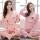 Bộ đồ ngủ nữ tay dài phiên bản Hàn Quốc ngọt ngào 2022 mùa xuân và mùa hè mới cotton nguyên chất có thể mặc bên ngoài bộ đồ ở nhà dễ thương