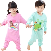 Bộ đồ ngủ trẻ em Xiêm trẻ em Cotton mùa xuân và mùa thu Đàn ông và phụ nữ Em bé Kích thước lớn Chống Két mát bụng Bụng lớn