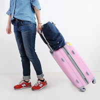 Du lịch xách tay vai túi du lịch lưu trữ quần áo túi gấp có thể kéo xe đẩy hành lý vali kéo nhựa