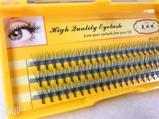 Duo Mao grafted eyelashes, beautiful eyelashes, clusters of 10 types of eyelashes are super natural soft, clusters of multiple roots to grafted themselves