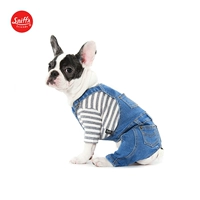 Denim giản dị yếm hai màu tùy chọn quần áo chó trang phục thú cưng Hàn Quốc Sniff - Quần áo & phụ kiện thú cưng quần áo cho chó phốc hươu