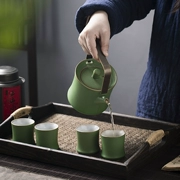 Thợ thủ công | Bộ ấm trà Kung Fu Bộ tách trà cổ tre sáng tạo chùm gốm ấm chén cá nhân - Trà sứ
