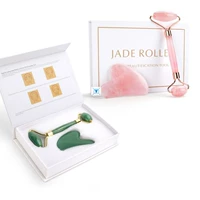 Quartz Jade Roller Heart Guasha Scraping Board Slimming Face