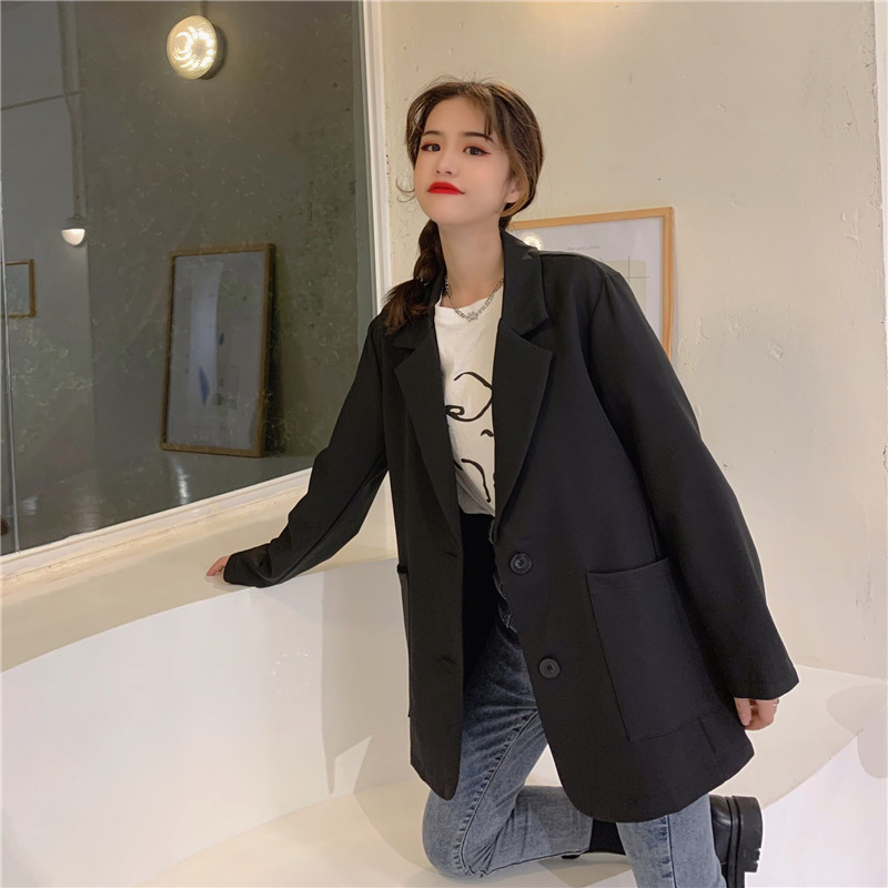 Blackearly spring 2021 new pattern Internet celebrity little chap suit loose coat female Korean version easy Fashion temperament leisure time man 's suit jacket