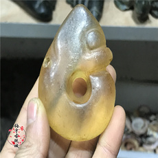 Украшения на руку 古玩玉器红山文化高古玉水晶玉老物件仿古董车挂把件挂件摆件猪龙