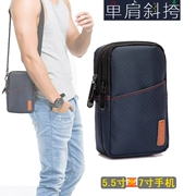 Túi điện thoại di động 5.5 inch mang túi vành đai 7 inch vai duy nhất chéo túi giản dị vải Oxford người đàn ông Hàn Quốc túi túi nhỏ