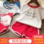 Meng Bao chị em chàng trai và cô gái đặt trẻ em của thể thao giản dị bé ngắn tay quần short hai mảnh 2018 mùa hè đồ bé trai