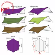 Luxe Lows Bat Wing500S Lều cánh dơi Tarp Awning Silver Anti-UV - Lều / mái hiên / phụ kiện lều