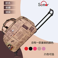 Túi du lịch túi xách nữ túi xách tay gấp du lịch công suất lớn khoảng cách ngắn Phiên bản tiếng Hàn của túi xách lên máy bay vali keo du lich