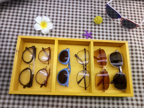 Очки, ретро коробка для хранения, стенд