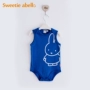 Bé romper mùa hè tam giác vest vest sơ sinh cotton romper 0-2 tuổi không tay bé onesies quần áo liền thân thu đông cho bé