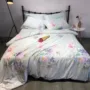 Mùa hè hai mặt Tencel quilt cover mảnh duy nhất mát băng lụa quilt cover đơn đôi mượt khỏa thân ngủ mùa hè mát giường sản phẩm 1.51.8 bộ chăn ga gối