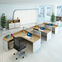 Nội thất văn phòng đơn giản hiện đại nhân viên nội thất văn phòng nhân viên văn phòng 2 4 6 người màn hình phân vùng thẻ bài kết hợp bàn - Nội thất văn phòng bàn ghế văn phòng giá rẻ