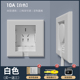 Thợ điện quốc tế 86 -type màu xám công tắc Ổ cắm Ổ cắm 16a năm lỗ năm được điều khiển bằng kép xốp USB phích cắm điện nối ổ lioa 6 chấu