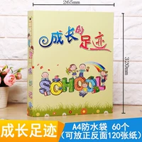 Апельсиновый красный сумка A4 60 следов