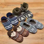 Vớ len nam chống trượt dày lên giày giáo dục sớm và vớ set đồ nữ mùa đông cộng với nhung ấm cho người lớn ống nhà