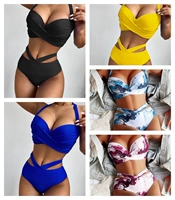 bikini swimsuit swimwear swimming suit 2piece two high waist