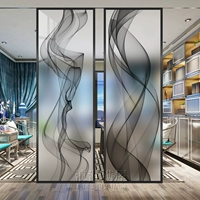 Арт стеклянный экран перегородка современная минималистская настенная спальня гостиной, чтобы покрыть домашнее входное крыльцо легкая роскошная маленькая квартира