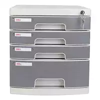 Deli 8854 Desktop File Cabinet Четырехнологический шкаф файлового шкафа с блокировкой 4 слоя твердого пластичного ящика ящика шкафа для данных.