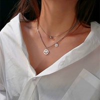 Модное ожерелье из нержавеющей стали, универсальная цепочка до ключиц, подвеска, аксессуар, японские и корейские, популярно в интернете