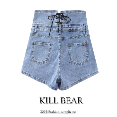 taobao agent Tide, brand denim skirt, summer shorts, high waist