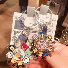 Брелок hope上海迪士尼代购 玩具总动员米奇米妮转盘钥匙扣 钥匙圈挂饰