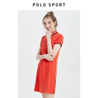 Polo sport nữ mùa hè mới polo sọc cổ áo thủy triều retro váy rắn màu dài thể thao - Sản phẩm HOT đầm yếm