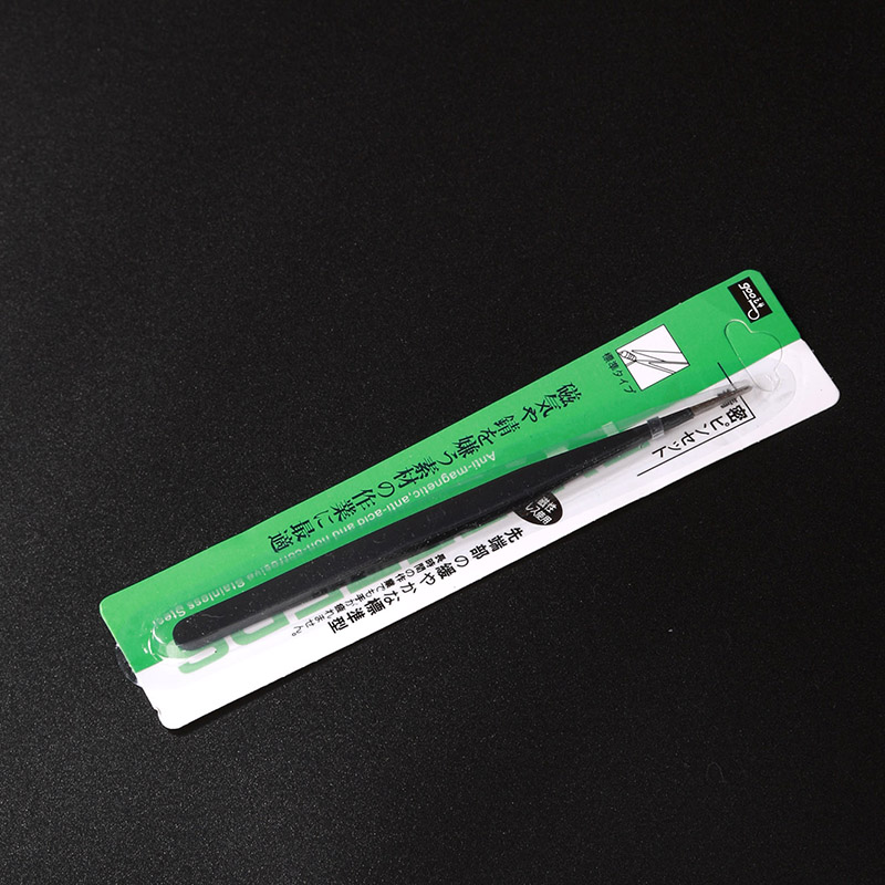 Straight Head & Antistatic Belt Package * 1Anti static Moisten axis Tweezers Mechanical keyboard Short circuit Tweezers Sharp point Elbow Round head precise Electronic components welding