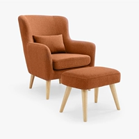 Оранжевый хлопок и лен с начесом