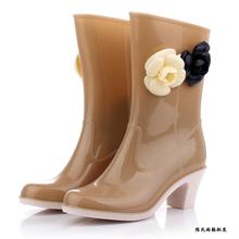 Дождевые туфли женские водяные туфли корейские милые водонепроницаемые летние противоскользящие сапоги корейская версия