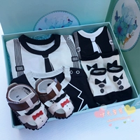 Летняя детская хлопковая подарочная коробка для новорожденных, комплект, одежда, боди, набор, короткий рукав