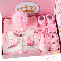 Детская летняя хлопковая подарочная коробка для новорожденных, одежда для девочек, боди, комплект для принцессы