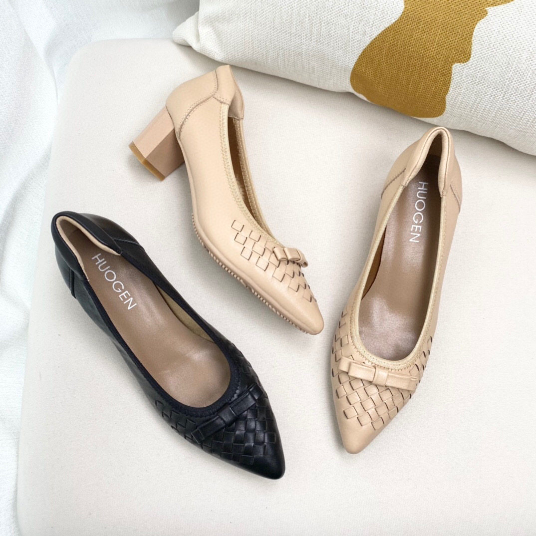 Wholesale Thick Sole Shoes For Women: Classic Low Heel Buckle...