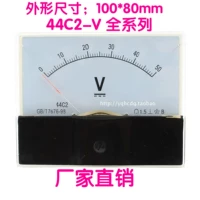 44C2 Pointer DC Meter 5V10V20V30V 50V100V250V500V Механические вольтовые часы