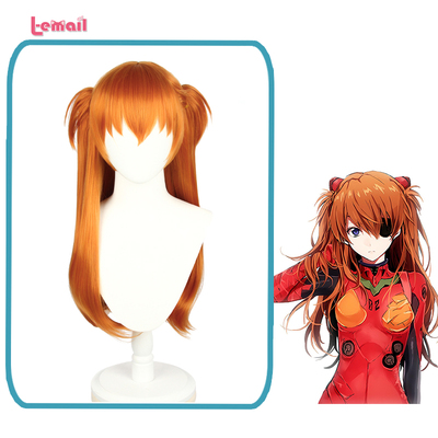 taobao agent EVA New Century Gospel Warrior Asuka cos wig female orange long ponytail cosplay anime fake hair