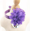 Three dimensional small bell, purple choker, flowered