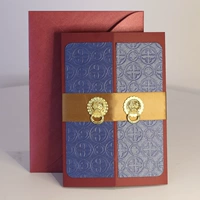 Металлическая синяя открытка