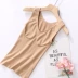 Đầm cotton nguyên chất kéo nữ cộng với nhung vest mùa đông Slim mặc áo cổ chữ V body định hình áo thun sưởi ấm vest Áo vest