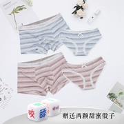 Thoải mái và thoáng khí 2 gói Cặp đôi Đồ lót Cotton Modal Dễ thương Sexy Cám dỗ Đồ lót Hot Sexy Set