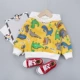 Áo len bé trai sọc 2020 mùa xuân mới thủy triều quần áo trẻ em mùa xuân và mùa thu mũ trùm đầu cho bé kiểu áo tây - Áo khoác
