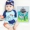 Trẻ em Hàn Quốc dính liền với áo chống nắng cho bé trai dễ thương áo tắm thủy triều bé bé trai bơi thân bơi lặn - Bộ đồ bơi của Kid