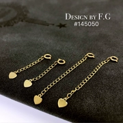 Authentic Hàn Quốc nguyên chất 14k vàng mở rộng chuỗi vòng cổ hoang dã vòng đeo tay điều chỉnh vòng chân cộng với chuỗi dài 145050 - Vòng chân