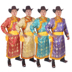 Của nam giới Mông Cổ Gown Minority Costume Mông Cổ Trang Phục Biểu Diễn Múa Adult Wedding Dress Bùn Vàng Trang phục dân tộc