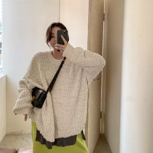 Демисезонный длинный трикотажный свитер, делается под заказ, средней длины, оверсайз, по фигуре